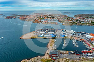 Panorama view of Swedish town Kungshamn