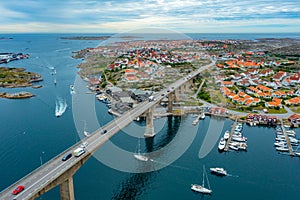 Panorama view of Swedish town Kungshamn