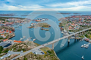 Panorama view of Swedish town Kungshamn