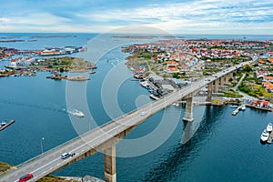 Panorama view of Swedish town Kungshamn