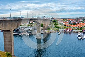 Panorama view of Swedish town Kungshamn