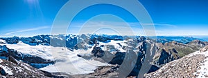 Panorama view of Swiss Alps