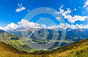 Panorama view of Swiss Alps