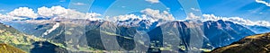 Panorama view of Swiss Alps