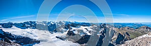 Panorama view of Swiss Alps