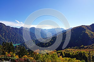 Panorama View of Tateyama Mountains and Forest