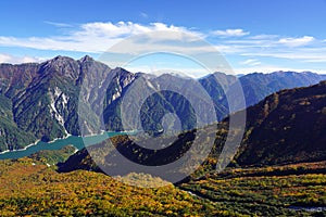 Panorama View of Tateyama Mountains and Forest