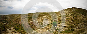 Panorama view to Adi Alauti canyon at Eritrean Highlands , Qohaito, Eritrea