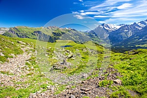 Panorama view to Grindelwald from Mannlichen