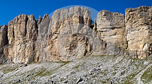 Panorama view to mountains in dolomite