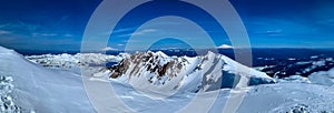 Panorama view on Top of Mount St. Helens