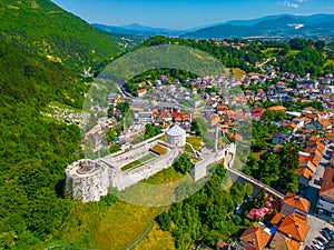 Panorama view of Travnik fortress in Bosnia and Herzegovina