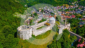 Panorama view of Travnik fortress in Bosnia and Herzegovina