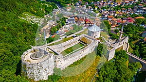 Panorama view of Travnik fortress in Bosnia and Herzegovina