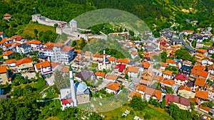 Panorama view of Travnik fortress in Bosnia and Herzegovina