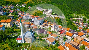 Panorama view of Travnik fortress in Bosnia and Herzegovina