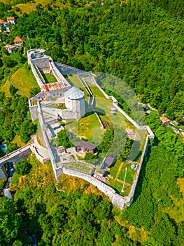 Panorama view of Travnik fortress in Bosnia and Herzegovina