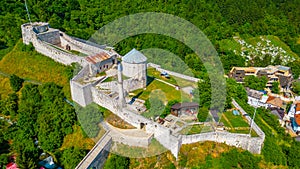 Panorama view of Travnik fortress in Bosnia and Herzegovina