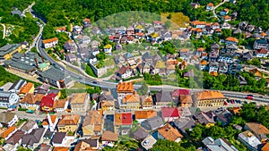 Panorama view of Travnik town in Bosnia and Herzegovina