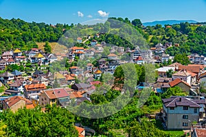 Panorama view of Travnik town in Bosnia and Herzegovina