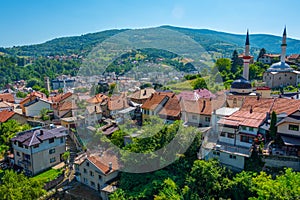 Panorama view of Travnik town in Bosnia and Herzegovina