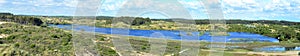 Panorama view of Vogelmeer, a lake in the Zuid-Kennermerland, Netherlands