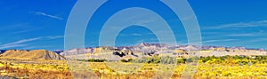 Panorama views of mountains, desert and landscape around Price Canyon Utah from Highway 6 and 191, by the Manti La Sal National Fo