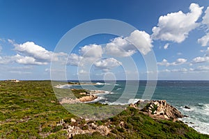 Panorama of Vignola Beach in Sardinia