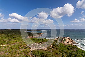 Panorama of Vignola Beach in Sardinia