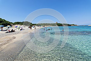 Panorama of Vignola Beach in Sardinia