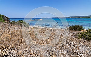 Panorama of Vignola Beach in Sardinia