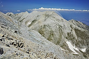 Panorama from Vihren Peak to Kutelo Peak