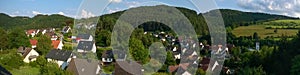 Panorama of the village of Beringhausen in Sauerland, Germany