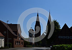 Panorama of the Village Buecken, Lower Saxony