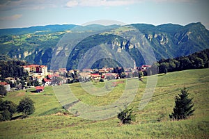 Panorama of the village called Tonezza del Cimone in Northern It