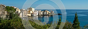 Panorama of  the village of Erbalunga, Cap Corse in Corsica France