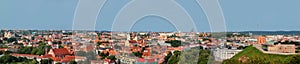 Panorama of Vilnius, Lithuania. View from the Hill of Three Crosses