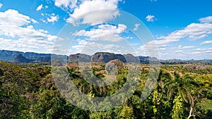 Panorama of Vinales valley in Pinar del Rio