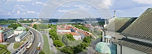 Panorama of Vistula river in Warsaw photo