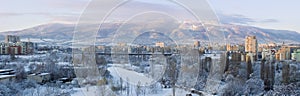 Panorama of Vitosha mountain in the winter