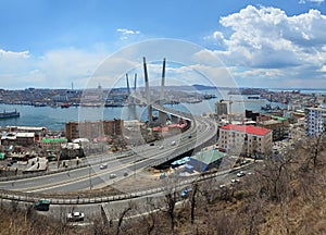 Panorama of Vladivostok, bridge photo
