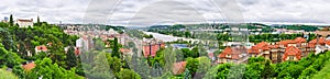 Panorama on Vltava river in Prague, Czech republic