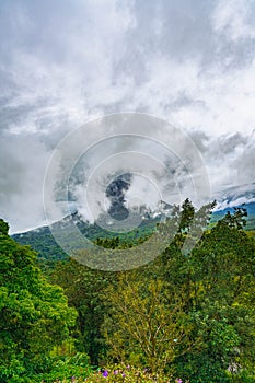 Panorama of volcano Arenal and view of beautiful nature of Costa Rica, La Fortuna, Costa Rica. Central America