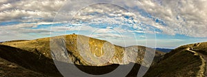 Panorama of the Vosges mountains, France