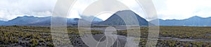 Panorama from the vulcanic area at the Bromo vulcano on Java Indonesia