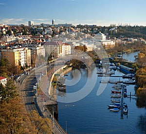 Panorama from Vyshegrad in Prague