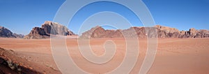 Panorama of wadi rum