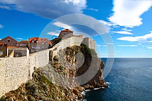 Panorama of walls which is defending old Dubrovnik