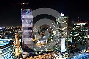 Panorama of Warsaw city center