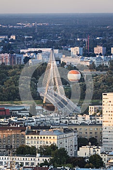 Panorama of Warsaw city, Poland